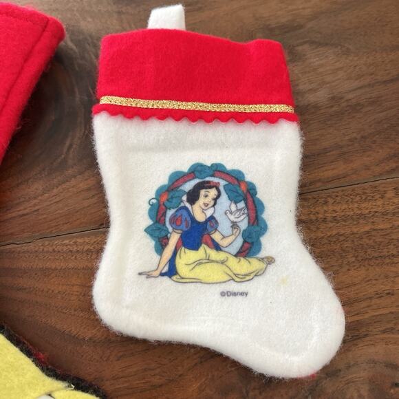 Vintage Disney Snow White Christmas Stocking 3D Felt - Picture 9 of 12